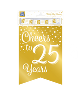 Banner 25 Jaar Wit Goud 6m